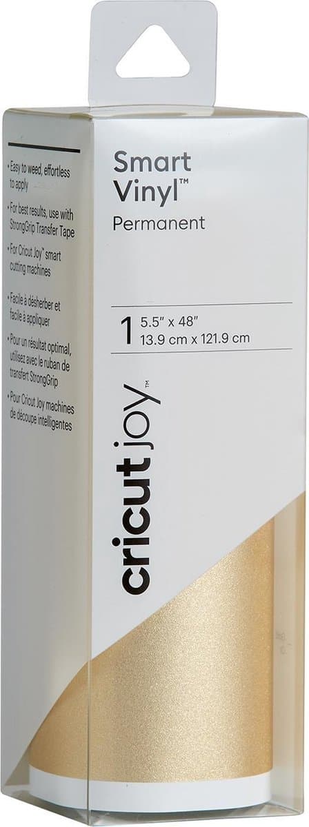 Cricut Joy Smart Vinyl - permanent - shimmer guld - 14x122cm