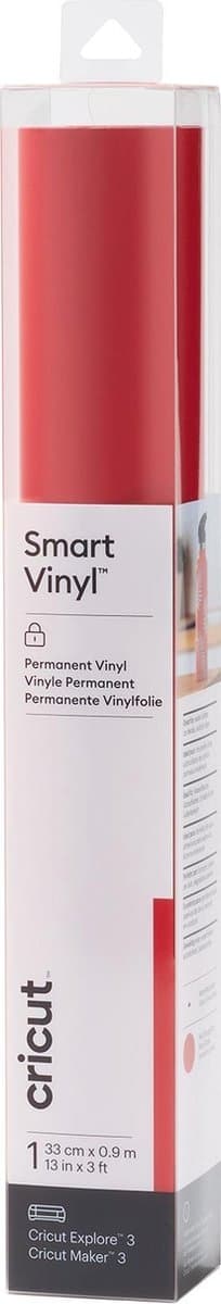 Cricut Smart Vinyl Permanent 33x91cm 1 ark (rød)