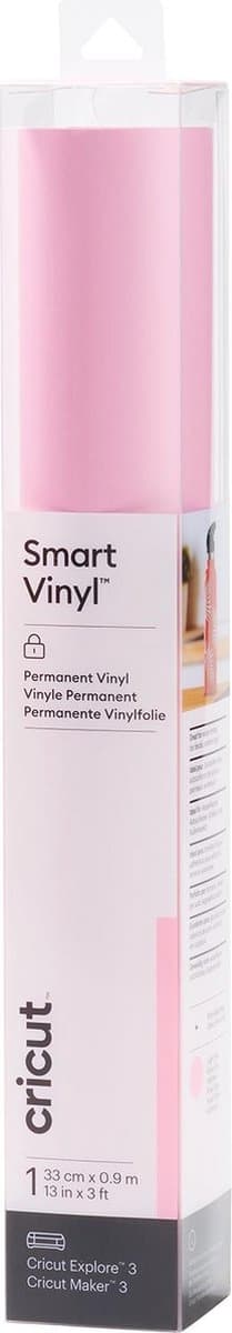 Cricut Smart Vinyl Permanent 33x91cm 1 ark (lyserød)