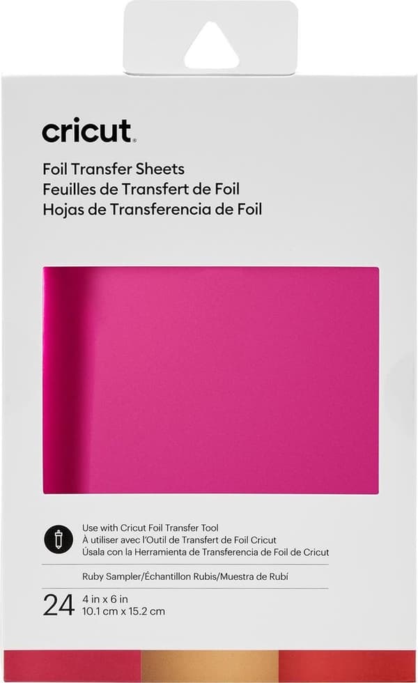 Cricut Transfer Folie Ark Sampler 10x15cm 24 ark (ruby)