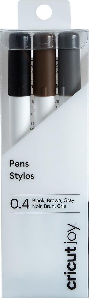 Cricut Joy Fine Point Pen Sæt - sort, brun, grå - 3 stk