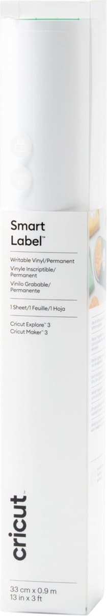 Cricut Smart Label - skrivbar vinyl - permanent - hvid - 33x91cm