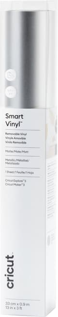 Miniatyrbild 1 av 11: Cricut Smart Vinyl - avtagbar - matt silver - 33x91cm