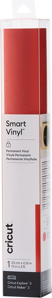 Cricut Smart Vinyl Permanent 33x91cm 1 ark (Shimmer Red)