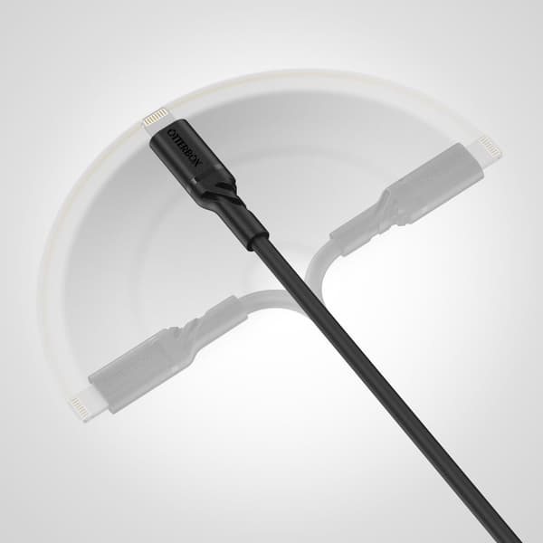 OtterBox Standard - USB-kabel - 24 pin USB-C (M) til 24 pin USB-C (M) - USB 2.0 - 3 A - 3 m - understøtter strømforsyning - Black Shimmer