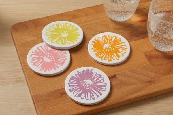 Cricut Infusible Ink Aluminium Underlägg 4-pack (vit, fyrkantig)