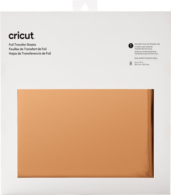 Cricut Transfer folieark 30x30cm 8 ark (roseguld)