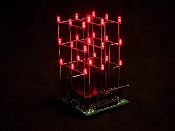 Velleman Loddesæt Cube LED 6,3 x 11,3 cm 9v rød