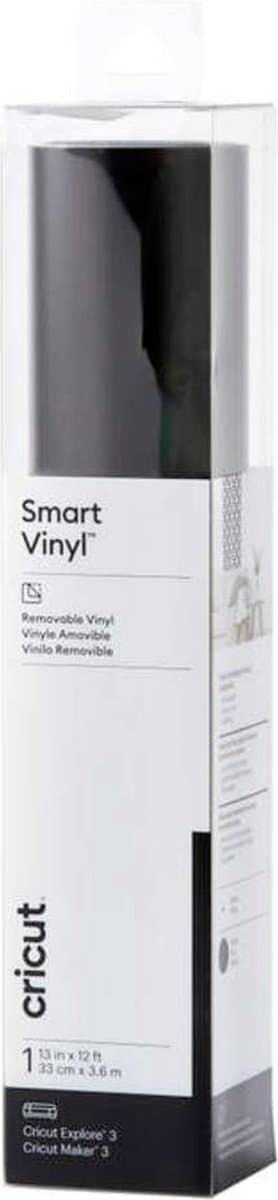 Cricut Smart Vinyl Aftagelig 33x366 cm 1 ark (sort)