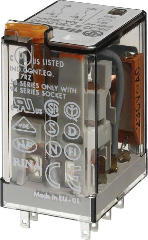 Finder 55.32.8.024.0054 Pistokerele 24 V/AC 10 A 2x vaihtokosketin 10 kpl