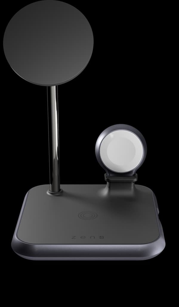 Zenin 4-in-1 langaton laturi. Lataa samanaikaisesti MagSafe-yhteensopivan iPhonen + Apple Watchin + AirPods + sisäänrakennetun 18 W USB-C-portin Qi- j