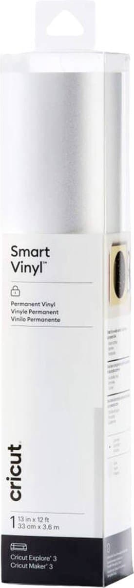 Cricut Smart Vinyl Permanent 33x366cm 1 arkki (Shimmer Silver)