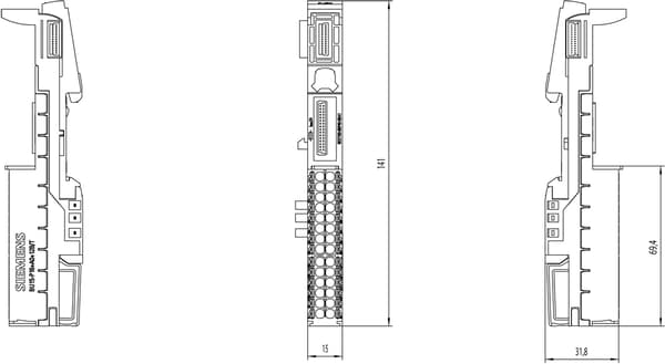 Grundenhed BU15-P16+A0+12B/T 6ES7193-6BP40-0B (6ES71936BP400BA1)