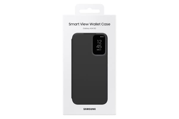 Samsung EF-ZA346 - Flip mobiltelefon cover - Sort - til Galaxy A34 5G (EF-ZA346CBEGWW)