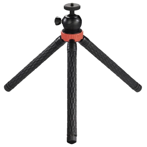 Hama Traveler Pro stativ smartphone/actionkamera 3 ben svart - röd (00004620)
