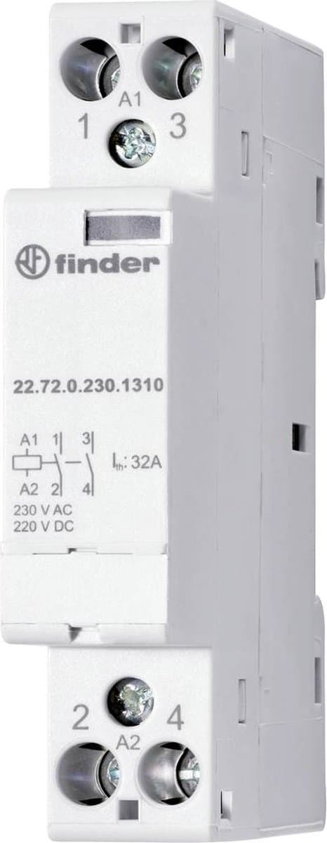 Finder 22.72.0.024.1310 Installationssäkring 2x NO 230 V/AC, 400 V/AC 1 st.