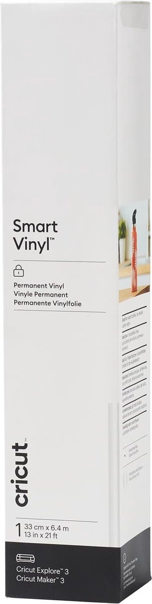 Cricut Smart Vinyl Permanent 33x640cm 1 ark (Hvid)