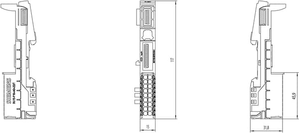 Siemens PLC udvidelsesmodul 6ES7193-6BP00-0DA1 6ES71936BP000DA1 (6ES71936BP000DA1)