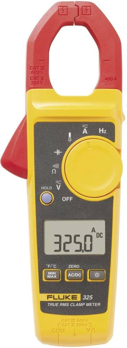 Fluke 4152643-ISO Clamp Meter, yleismittarin kalibrointi (ISO) Digital CAT III 600 V, CAT IV 300 V Näyttö (määrät): 4000