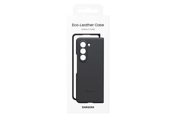 Samsung EF-VF946 - Beskyttende Flip-etui til mobiltelefon - Eco Læder - Sort - til Galaxy Z Fold5 (EF-VF946PBEGWW)