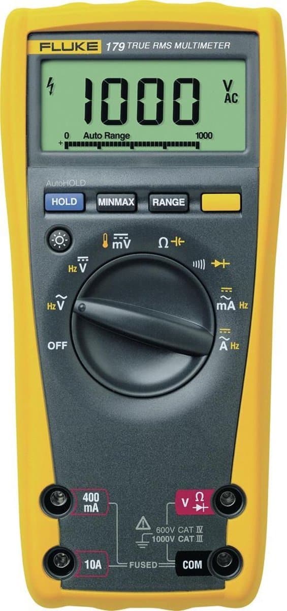 Fluke 1592842 Multimeter Digital CAT III 1000 V, CAT IV 600 V Näyttö (määrät): 6000
