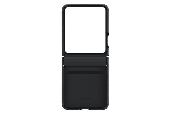 Samsung EF-VF731 - Beskyttende bagcover til mobiltelefon - øko-læder - sort - til Galaxy Z Flip5 (EF-VF731PBEGWW)