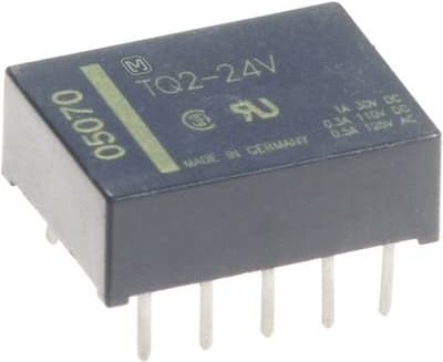 Panasonic TQ212 PCB relæ 12 V/DC 1 A 2 skiftekontakter 1 stk (TQ212)