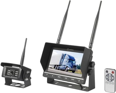 Renkforce RV2.4-7 peruutusvideojärjestelmä 2 kameratuloa ruuvikiinnitys musta (matta) (RF-5370030)