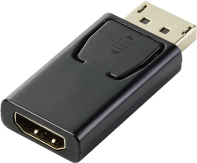 Renkforce RF-5506962 DisplayPort / HDMI-adapter [1x DisplayPort-stik - 1x HDMI-stik] Sorte guldbelagte stikkontakter (RF-5506962)