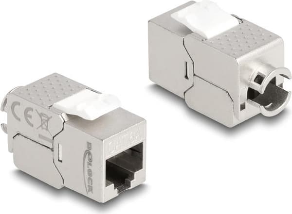 Delock Keystone modul RJ45 fatning til LSA Cat.6A Slank værktøjsfri (87891)