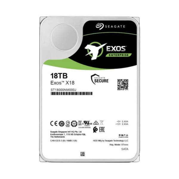 Seagate Exos X18 18 Tt SATAIII 256 Mt 3.5" -kiintolevy
