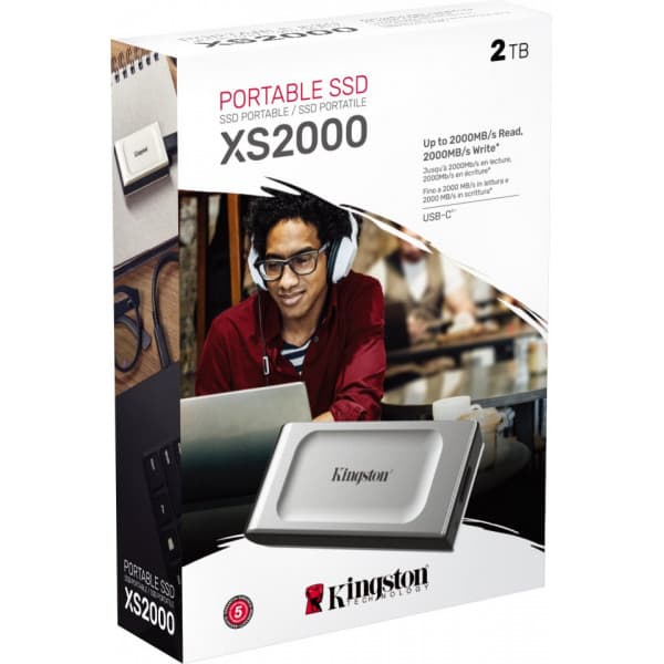 Kingston XS2000 -ulkoinen SSD-levy, 2 Tt