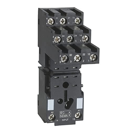 Schneider RXZE2S111M-stik til Rxm, 3-benet, separate kontakter, boksklemmer