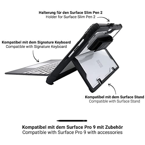 JT Berlin håndstrop taske | Microsoft Surface Pro 9 | sort/gennemsigtig | bulk | 30003 (30003)