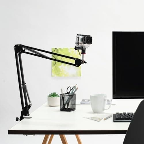Hama flexibel ledad arm 700 II, ¼, max. 70cm, smartphonehållare, bordsklämma