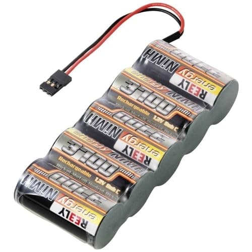 Reely-modelbygningsbatteripakke (NiMh) 6 V 3700 mAh Celleantal: 5 Sub-C Side-by-Side JR