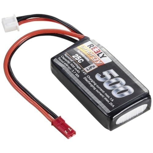 Reely modelbygningsbatteripakke (LiPo) 7,4 V 500 mAh antal celler: 2 25 C blødt etui BEC