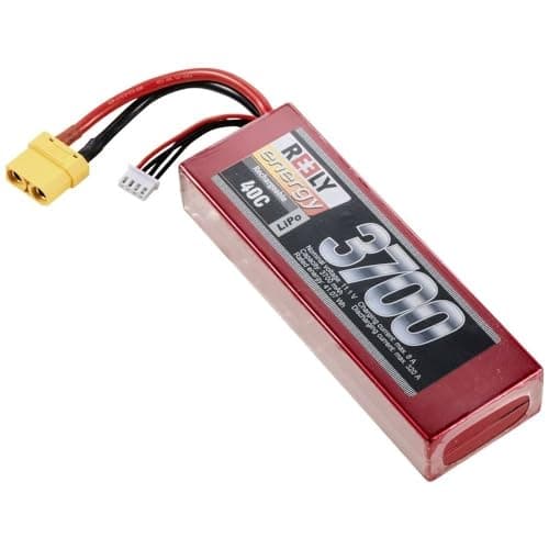 Reely mallin rakennusakku (LiPo) 11,1 V 3700 mAh kennojen määrä: 3 40 C kovakotelo XT90