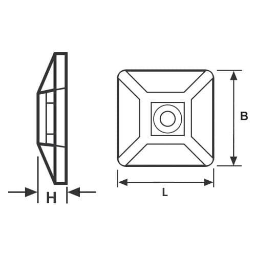 HellermannTyton MB4 vit 100 stycken (S) kabelboxar och buntband - ranges-kablar och satellitmottagning, 10 stycken