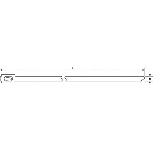 HellermannTyton 111-93089 MBT8S-316-SS-NA-C1 kabelbinder 201 mm 4,60 mm sølv med kuglelukning 1 stk (111-93089)