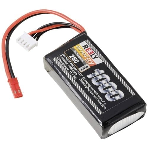 Reely modelbygningsbatteripakke (LiPo) 11,1 V 1000 mAh antal celler: 3 25 C blødt etui BEC