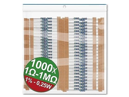 Quadrios 22P037 sortiment af metalfilmmodstande aksialt kablet 0,25 W 1% 1 sæt (22P037)