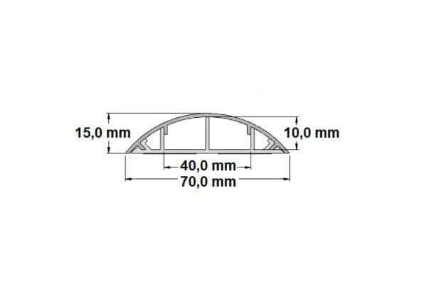 exertis Connect - Kabelgulvbeskytter - 1 m (753340)