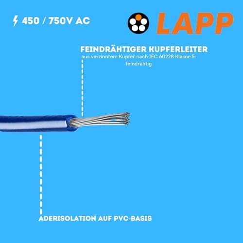 LAPP 4160126 tvinnad multistandard SC 2.1 1 x 0.50 mm² blå-vit 100 m (4160126)