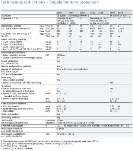 5SY6103-7 Afbryder 1 stk (5SY61037)