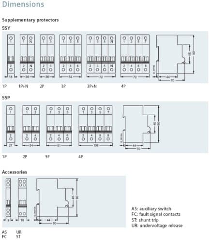 5SY6103-7 Afbryder 1 stk (5SY61037)