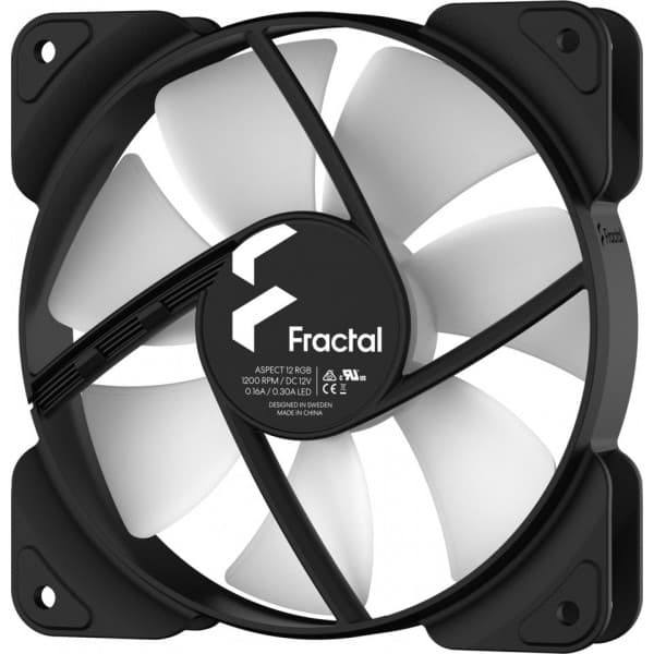 Fractal Design Aspect 12 RGB-fläkt, 120 mm, svart
