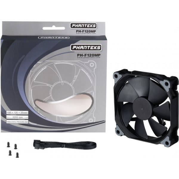 Phanteks PH-F120MP V2 PWM -ventilator, 120 mm, sort