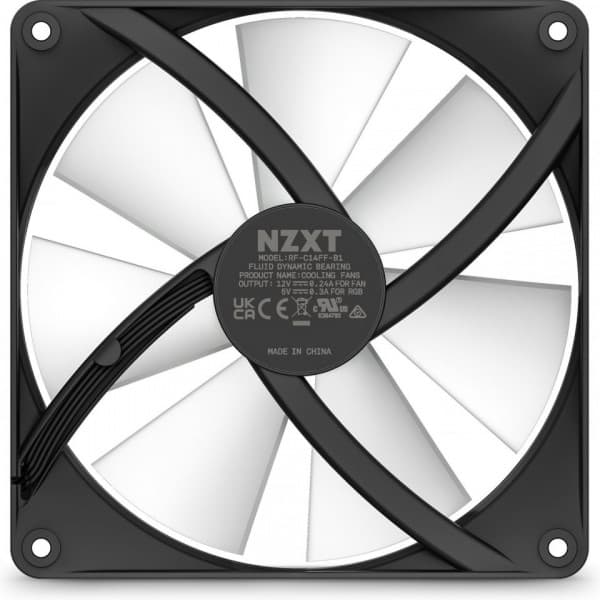 NZXT F140 RGB Core -tuuletin, 140 mm, musta
