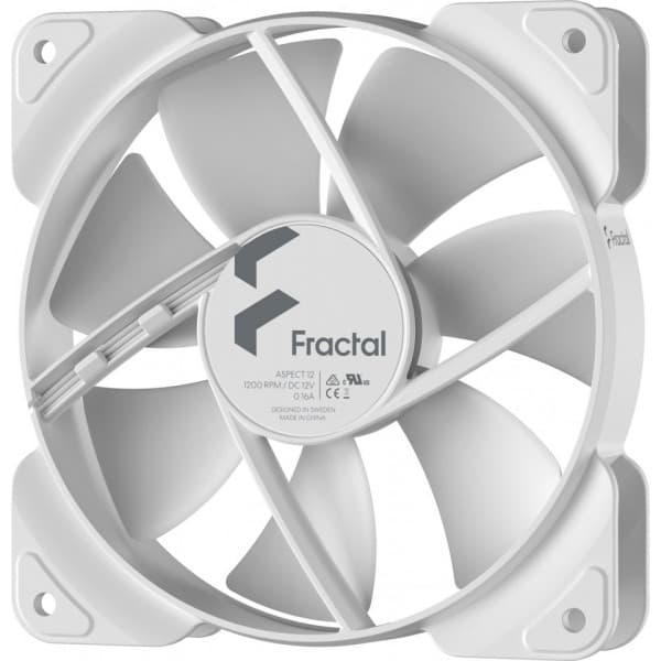 Fractal Design Aspect 12 fläkt, 120 mm, vit